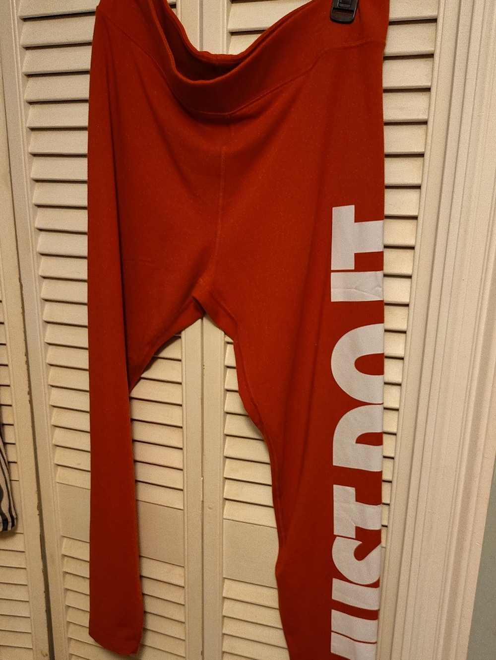Nike Orange Kids Leggings with White Side Logo